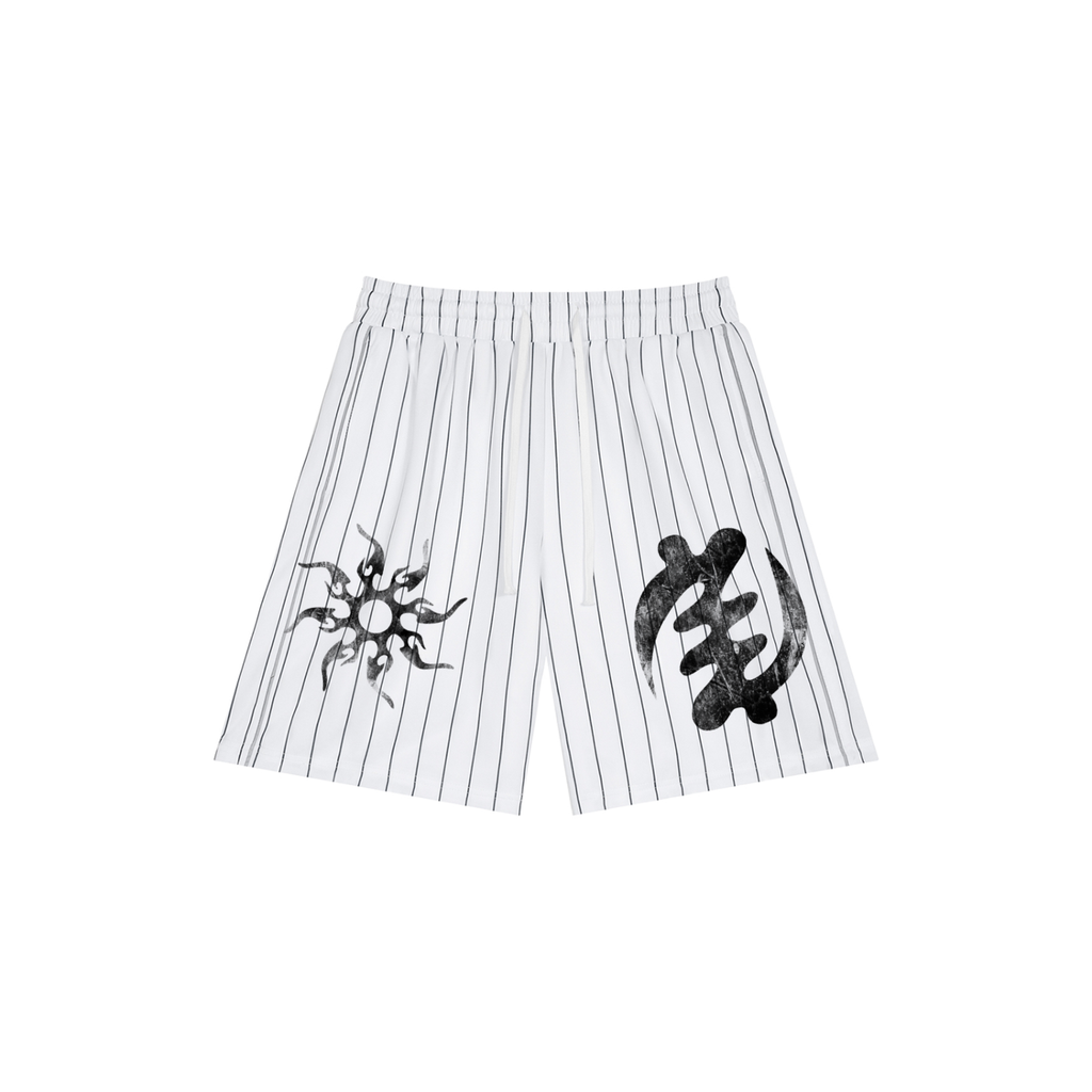 Unisex Striped Loose Fit Shorts