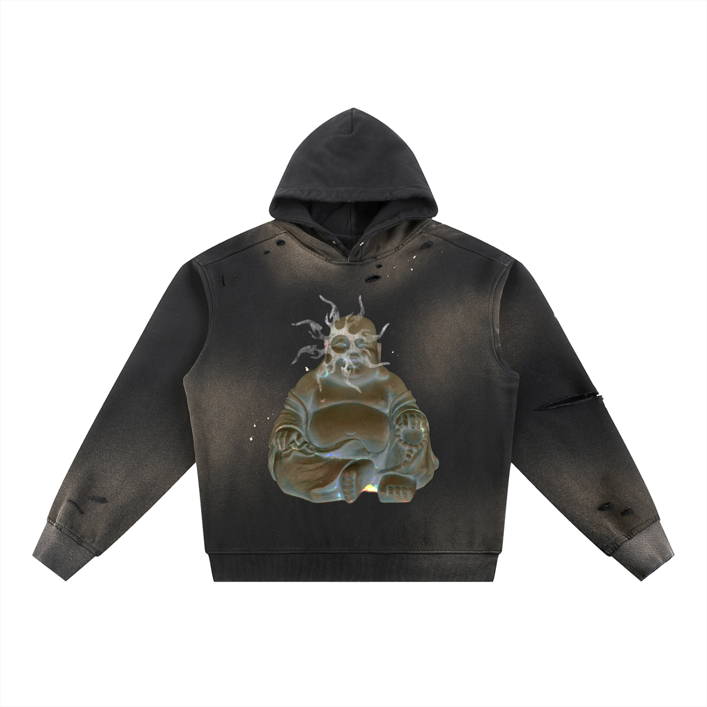 BUDAI FRAYED HOODIE