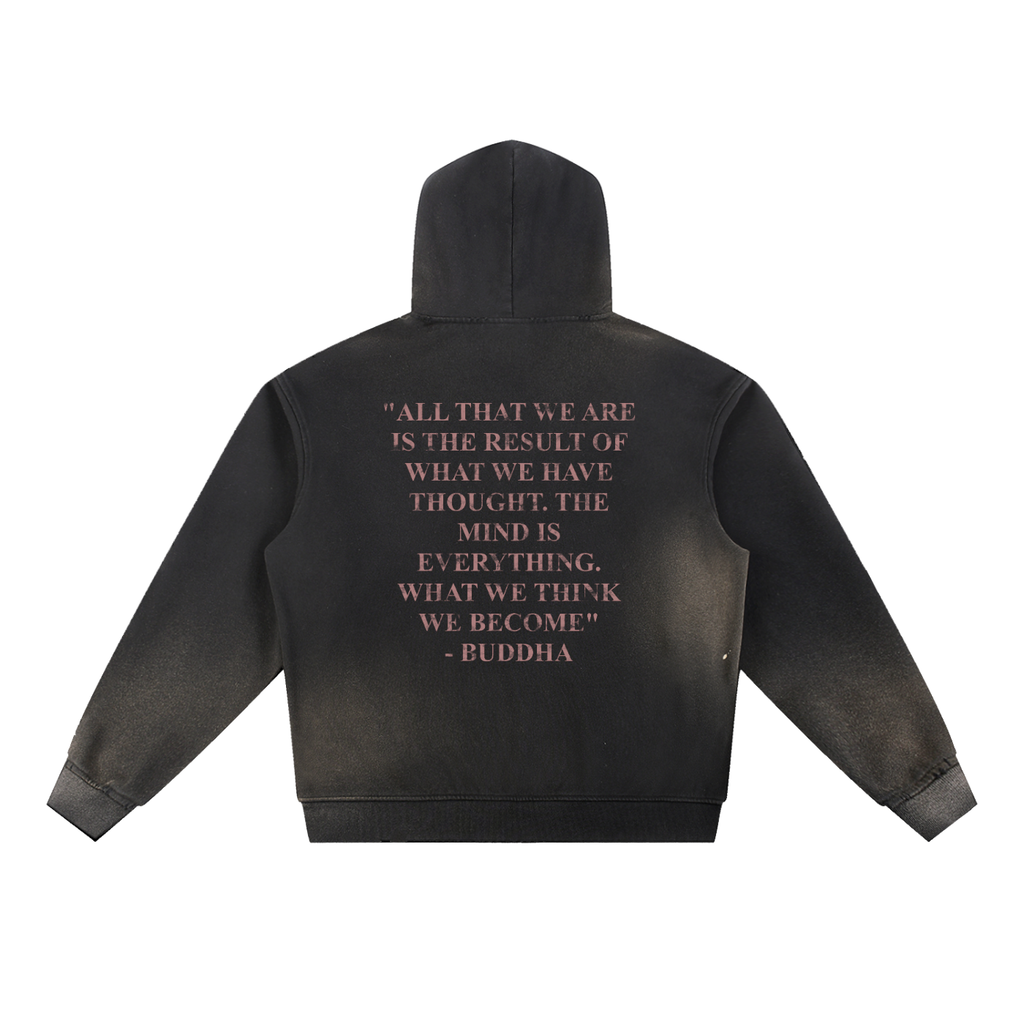 BUDDHA FRAYED HOODIE