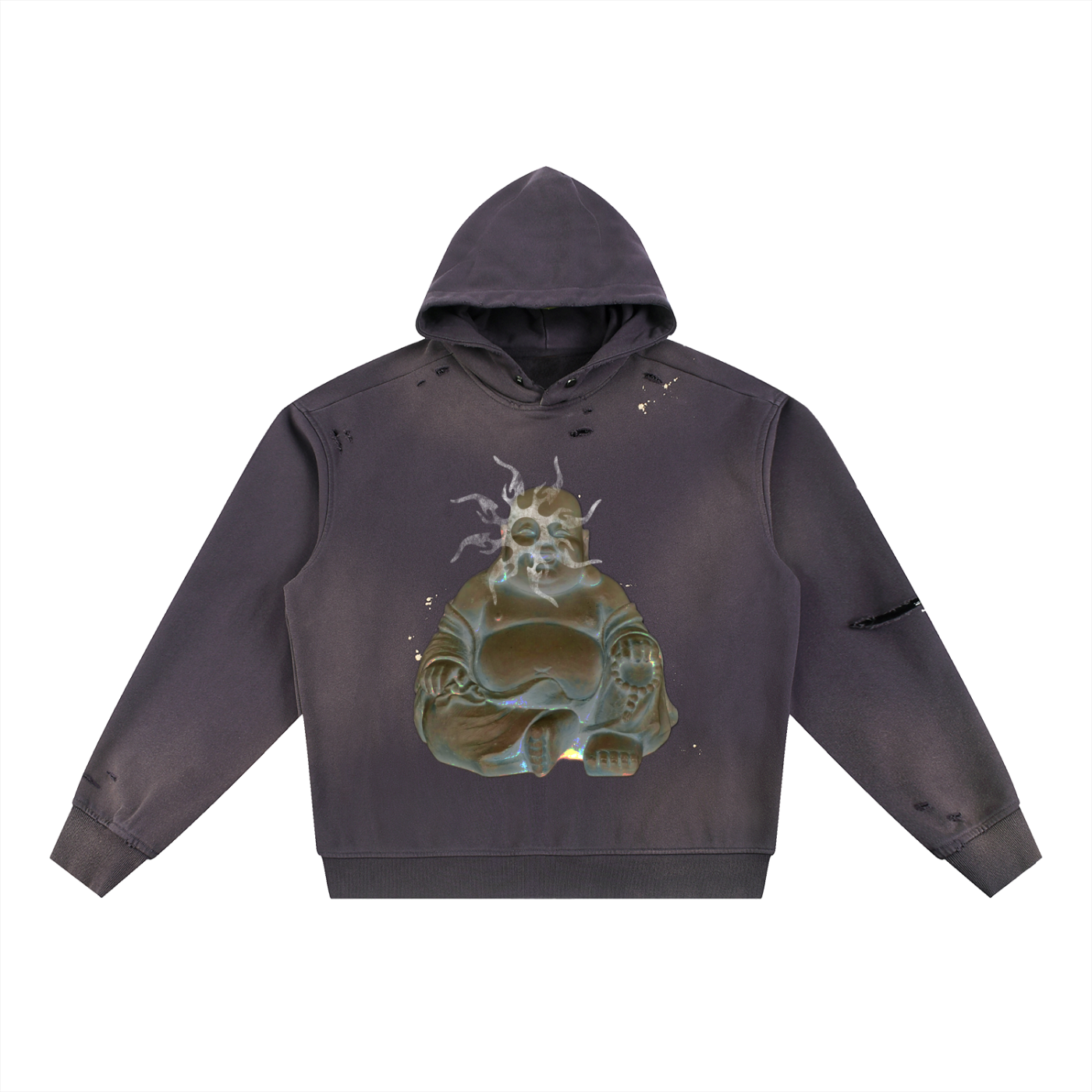 BUDAI FRAYED HOODIE
